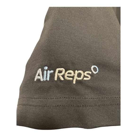 Travis Mathew Black Polo Shirt with Gray Chest Panel - Picture 3 of 3